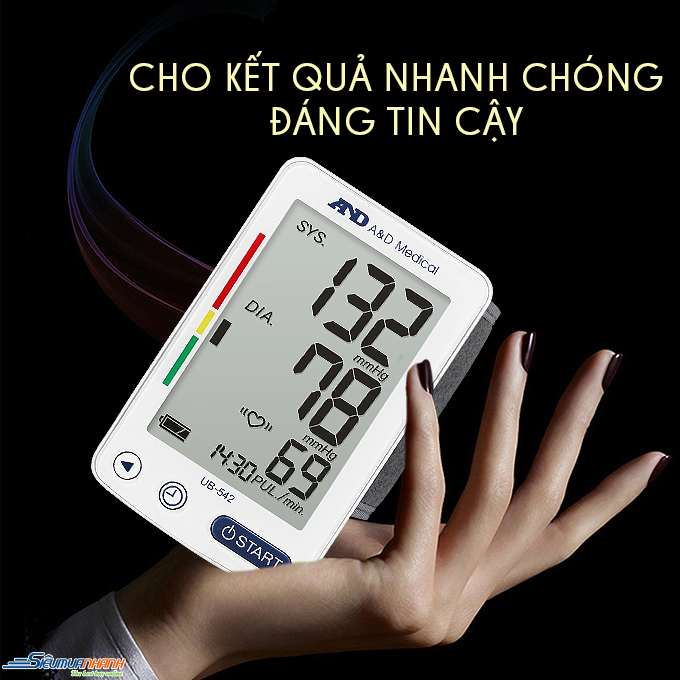   Máy đo huyết áp cổ tay tự động AND UB-542